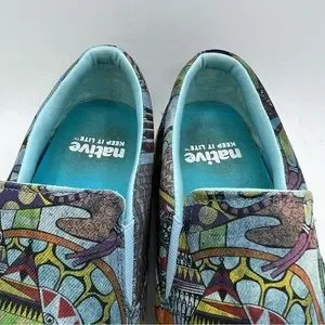 Native Shoes Shoes Native Sz Mens Miles Denim Print Slip On